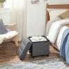 imageSONGMICS Storage Ottoman Small Ottoman Foot Rest with Legs 126 x 158 x 132 Inches Foot Stool Load up to 660 lb for Living Room Bedroom Dorm Ink Black ULSF012B01Dark Gray