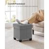 imageSONGMICS Storage Ottoman Small Ottoman Foot Rest with Legs 126 x 158 x 132 Inches Foot Stool Load up to 660 lb for Living Room Bedroom Dorm Ink Black ULSF012B01Dove Gray