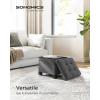 imageSONGMICS Storage Ottoman Small Ottoman Foot Rest with Legs 126 x 158 x 132 Inches Foot Stool Load up to 660 lb for Living Room Bedroom Dorm Ink Black ULSF012B01Dark Gray