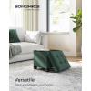 imageSONGMICS Storage Ottoman Small Ottoman Foot Rest with Legs 126 x 158 x 132 Inches Foot Stool Load up to 660 lb for Living Room Bedroom Dorm Ink Black ULSF012B01Retro Green