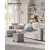 imageSONGMICS Storage Ottoman Small Ottoman Foot Rest with Legs 126 x 158 x 132 Inches Foot Stool Load up to 660 lb for Living Room Bedroom Dorm Ink Black ULSF012B01Dove Gray