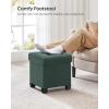 imageSONGMICS Storage Ottoman Small Ottoman Foot Rest with Legs 126 x 158 x 132 Inches Foot Stool Load up to 660 lb for Living Room Bedroom Dorm Ink Black ULSF012B01Retro Green
