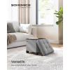 imageSONGMICS Storage Ottoman Small Ottoman Foot Rest with Legs 126 x 158 x 132 Inches Foot Stool Load up to 660 lb for Living Room Bedroom Dorm Ink Black ULSF012B01Dove Gray