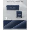 imageSONGMICS Storage Ottoman Small Ottoman Foot Rest with Legs 126 x 158 x 132 Inches Foot Stool Load up to 660 lb for Living Room Bedroom Dorm Ink Black ULSF012B01Dark Blue