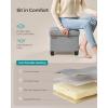 imageSONGMICS Storage Ottoman Small Ottoman Foot Rest with Legs 126 x 158 x 132 Inches Foot Stool Load up to 660 lb for Living Room Bedroom Dorm Ink Black ULSF012B01Dove Gray