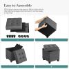 imageSONGMICS Storage Ottoman Small Ottoman Foot Rest with Legs 126 x 158 x 132 Inches Foot Stool Load up to 660 lb for Living Room Bedroom Dorm Ink Black ULSF012B01Dark Gray