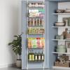 imageSONGMICS OvertheDoor Pantry Organizer 6Tier Pantry Organizers and Storage Spice Rack 6 Adjustable Baskets Fits Door Height 773834 Inches Holds 88 lb Wall Mounted Ink Black UKCS047B01Cream White