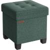 imageSONGMICS Storage Ottoman Small Ottoman Foot Rest with Legs 126 x 158 x 132 Inches Foot Stool Load up to 660 lb for Living Room Bedroom Dorm Ink Black ULSF012B01Retro Green