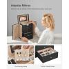 imageSONGMICS 6 Tier Jewelry Box Jewelry Storage Organizer with 5 Drawers Large Storage Capacity with Mirror Lockable Jewelry Case Mothers Day Gift for Mom For Watches Black UJBC152B01Black