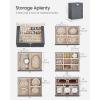 imageSONGMICS 6 Tier Jewelry Box Jewelry Storage Organizer with 5 Drawers Large Storage Capacity with Mirror Lockable Jewelry Case Mothers Day Gift for Mom For Watches Black UJBC152B01Gray