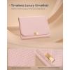 imageSONGMICS HOME Travel Jewelry Case Jewelry Organizer Box with Mirror Jewelry Pouch Woven Embossed PU Leather Hard Shell Large Capacity Gift Idea Ink Black UJBC204B01Jelly Pink
