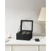 imageSONGMICS Jewelry Box Lockable Jewelry Storage Organizer Jewelry Case with Glass Window for Rings Earrings Studs Bracelets Necklaces Black UJBC158B01Black