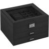 imageSONGMICS Jewelry Box Lockable Jewelry Storage Organizer Jewelry Case with Glass Window for Rings Earrings Studs Bracelets Necklaces Black UJBC158B01Black