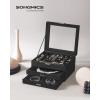 imageSONGMICS Jewelry Box Lockable Jewelry Storage Organizer Jewelry Case with Glass Window for Rings Earrings Studs Bracelets Necklaces Black UJBC158B01Black