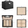 imageSONGMICS Jewelry Box Lockable Jewelry Storage Organizer Jewelry Case with Glass Window for Rings Earrings Studs Bracelets Necklaces Black UJBC158B01Black