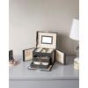 imageSONGMICS Jewelry Box Lockable Jewelry Storage Organizer Jewelry Case with Glass Window for Rings Earrings Studs Bracelets Necklaces Black UJBC158B01Black