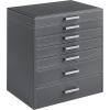 imageSONGMICS Jewelry Box Lockable Jewelry Storage Organizer Jewelry Case with Glass Window for Rings Earrings Studs Bracelets Necklaces Black UJBC158B01Gray