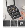 imageSONGMICS Jewelry Box Lockable Jewelry Storage Organizer Jewelry Case with Glass Window for Rings Earrings Studs Bracelets Necklaces Black UJBC158B01Gray