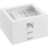 imageSONGMICS Jewelry Box Lockable Jewelry Storage Organizer Jewelry Case with Glass Window for Rings Earrings Studs Bracelets Necklaces Black UJBC158B01White