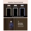 imageSONGMICS LED Mirror Jewelry Cabinet Armoire Wall or Door Mounted Jewelry Storage Organizer Hanging Lockable Frameless Mirror Cabinet with 2 Plastic Cosmetic Organizers Gift Idea White UJJC011W01