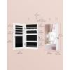 imageSONGMICS Mirror Jewelry Cabinet Armoire with Builtin LED Lights Wall or Door Mounted Jewelry Storage Organizer 38 x 146 x 264 Inches Hanging Mirror Cabinet Gift Idea White UJJC050W01White