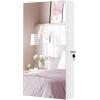 imageSONGMICS Mirror Jewelry Cabinet Armoire with Builtin LED Lights Wall or Door Mounted Jewelry Storage Organizer 38 x 146 x 264 Inches Hanging Mirror Cabinet Gift Idea White UJJC050W01White