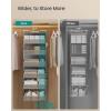 imageSONGMICS Set of 2 Hanging Closet Organizers 6Tier Fabric Storage Shelf Separable Closet Hanging Shelf with Side Pockets Foldable Metal Hooks and Bamboo Inserts Dove Gray URCH008G01Dove Gray