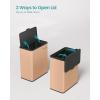 imageSONGMICS Hanging Trash Can 21Gallon 8 L Small Kitchen Garbage Can with Lid Cabinet Door Hanging or WallMounted with Hooks for Under Sink Bathrooms Metallic Silver ULTB810E08Peach Fuzz