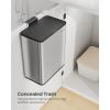imageSONGMICS Hanging Trash Can 21Gallon 8 L Small Kitchen Garbage Can with Lid Cabinet Door Hanging or WallMounted with Hooks for Under Sink Bathrooms Metallic Silver ULTB810E08Metallic Silver