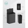 imageSONGMICS Hanging Trash Can 21Gallon 8 L Small Kitchen Garbage Can with Lid Cabinet Door Hanging or WallMounted with Hooks for Under Sink Bathrooms Metallic Silver ULTB810E08Ink Black