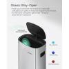 imageSONGMICS Motion Sensor Trash Can 13 Gallon Automatic Garbage Can with SoftClose Lid and Bag Retainer Ring Stainless Steel Touchless Kitchen Trash Bin 15 Trash Bags Included Silver ULTB610E50Metallic Silver