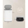 imageSONGMICS Motion Sensor Trash Can 13 Gallon Automatic Garbage Can with SoftClose Lid and Bag Retainer Ring Stainless Steel Touchless Kitchen Trash Bin 15 Trash Bags Included Silver ULTB610E50Cloud White