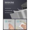imageSONGMICS Motion Sensor Trash Can 13 Gallon Automatic Garbage Can with SoftClose Lid and Bag Retainer Ring Stainless Steel Touchless Kitchen Trash Bin 15 Trash Bags Included Silver ULTB610E50Silver