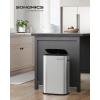 imageSONGMICS Motion Sensor Trash Can 13 Gallon Automatic Garbage Can with SoftClose Lid and Bag Retainer Ring Stainless Steel Touchless Kitchen Trash Bin 15 Trash Bags Included Silver ULTB610E50Silver