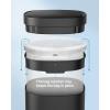 imageSONGMICS Motion Sensor Trash Can 13 Gallon Automatic Kitchen Garbage Can MultiColored Indicator Lights Ozone Odor Control StayOpen Lid Tall Stainless Steel White ULTB620W50Black