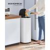 imageSONGMICS Motion Sensor Trash Can 13 Gallon Automatic Kitchen Garbage Can MultiColored Indicator Lights Ozone Odor Control StayOpen Lid Tall Stainless Steel White ULTB620W50White