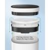 imageSONGMICS Motion Sensor Trash Can 13 Gallon Automatic Kitchen Garbage Can MultiColored Indicator Lights Ozone Odor Control StayOpen Lid Tall Stainless Steel White ULTB620W50White