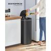 imageSONGMICS Motion Sensor Trash Can 13 Gallon Automatic Kitchen Garbage Can MultiColored Indicator Lights Ozone Odor Control StayOpen Lid Tall Stainless Steel White ULTB620W50Black
