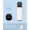 imageSONGMICS Motion Sensor Trash Can 13 Gallon Automatic Kitchen Garbage Can MultiColored Indicator Lights Ozone Odor Control StayOpen Lid Tall Stainless Steel White ULTB620W50White