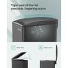 imageSONGMICS Slim Trash Can 13Gallon 50 L Garbage Can for Narrow Spaces with SoftClose Lid Inner Bucket and Stepon Pedal Stainless Steel 15 Trash Bags Included Silver ULTB510E48Black