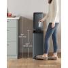 imageSONGMICS Slim Trash Can 13Gallon 50 L Garbage Can for Narrow Spaces with SoftClose Lid Inner Bucket and Stepon Pedal Stainless Steel 15 Trash Bags Included Silver ULTB510E48Charcoal Gray