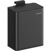 imageSONGMICS Hanging Trash Can 21Gallon 8 L Small Kitchen Garbage Can with Lid Cabinet Door Hanging or WallMounted with Hooks for Under Sink Bathrooms Metallic Silver ULTB810E08Ink Black