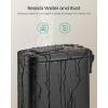 imageSONGMICS Bathroom Trash Can 13 Gallon 5 L Small Trash Bin with Lid Slim for Small Spaces Stainless Steel Garbage Can Soft Close White ULTB560W05Black