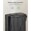 imageSONGMICS Bathroom Trash Can 13 Gallon 5 L Small Trash Bin with Lid Slim for Small Spaces Stainless Steel Garbage Can Soft Close White ULTB560W05Black