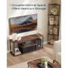 imageSONGMICS HOME Superfast Toolless Assembly TV Stand for TVs up to 50 Inches TV Cabinet Unit Media Center Table Living Room 43 x 14 x 18 Inches Shelves Natural Walnut and Ink Black ULTV500K01Natural Walnut  Ink Black