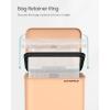 imageSONGMICS Kitchen Trash Can 105 Gallon 40 L Garbage Can Large Step Trash Bin with Lid Stainless Steel Soft Close 15 Trash Bags Included Silver ULTB540E40Peach Fuzz