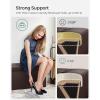 imageSONGMICS MAZIE Collection  15 Inches Ottoman with Storage Footstool Storage Ottoman with Metal Grommet Handles Load 660 lb for Dorm Living Room Bedroom Synthetic Leather Black ULSF30BBrown