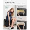 imageSONGMICS MAZIE Collection  15 Inches Ottoman with Storage Footstool Storage Ottoman with Metal Grommet Handles Load 660 lb for Dorm Living Room Bedroom Synthetic Leather Black ULSF30BBlack