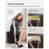 imageSONGMICS MAZIE Collection  15 Inches Ottoman with Storage Footstool Storage Ottoman with Metal Grommet Handles Load 660 lb for Dorm Living Room Bedroom Synthetic Leather Black ULSF30BBrown