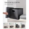 imageSONGMICS MAZIE Collection  15 Inches Ottoman with Storage Footstool Storage Ottoman with Metal Grommet Handles Load 660 lb for Dorm Living Room Bedroom Synthetic Leather Black ULSF30BDark Gray